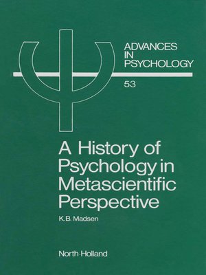 cover image of A History of Psychology in Metascientific Perspective